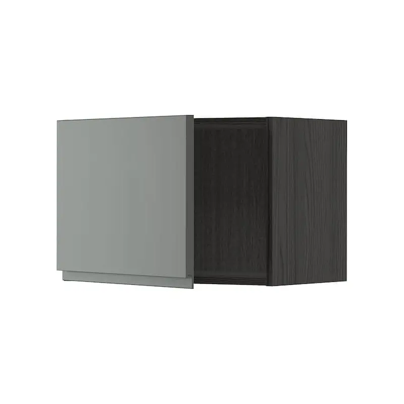 METOD wall cabinet, black/Voxtorp dark grey, 60x40 cm