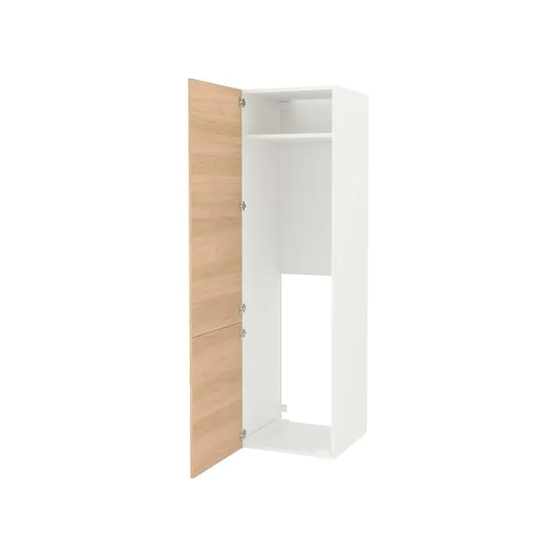 ENHET high cab for fridge/freezer w doors, Width: 60 cmDepth: 62 cmHeight: 210 cm