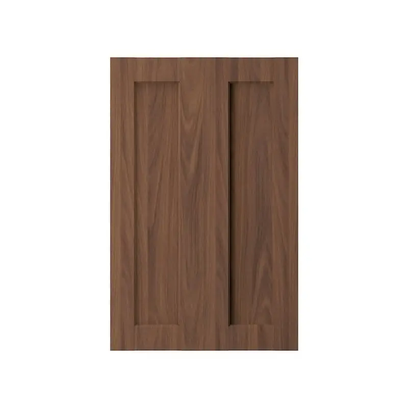 ENKPING 2-p door f corner base cabinet set, brown walnut effect, 25x80 cm