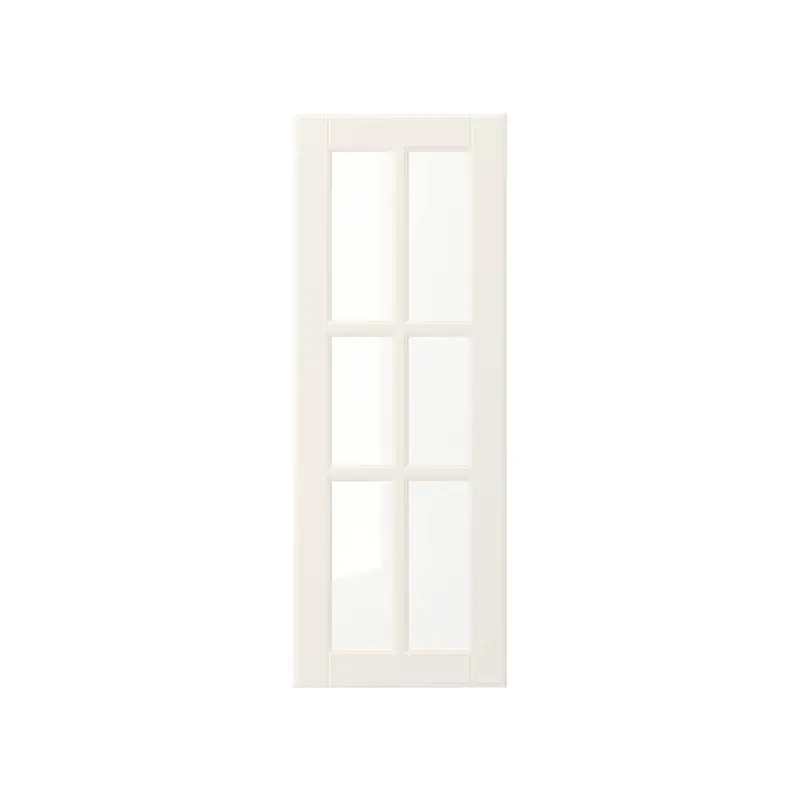 BODBYN glass door, off-white, 30x80 cm
