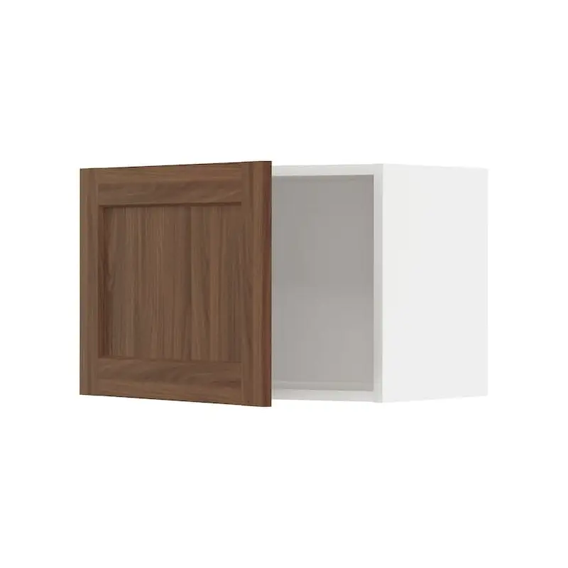 METOD wall cabinet, white Enkping/brown walnut effect, 60x40 cm