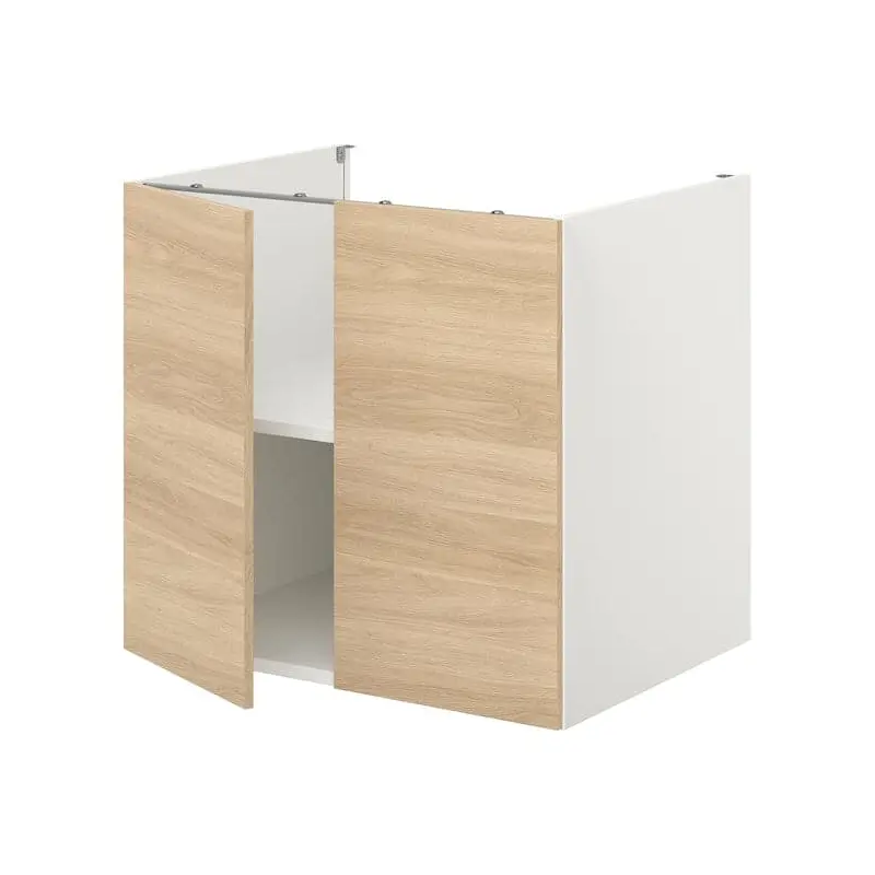 ENHET bc w shlf/doors, Width: 80 cmDepth: 62 cmHeight: 75 cm