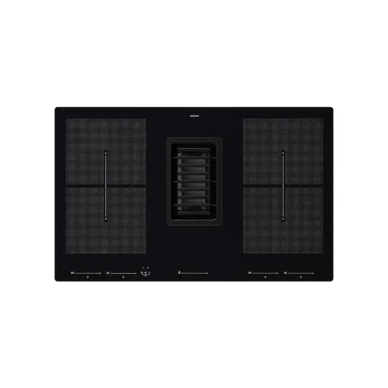 FRDELAKTIG Induction hob/integ hood - black 83 cm