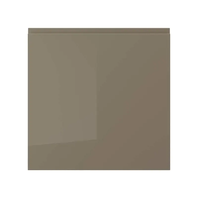 VOXTORP door, high-gloss dark grey-brown, 60x60 cm