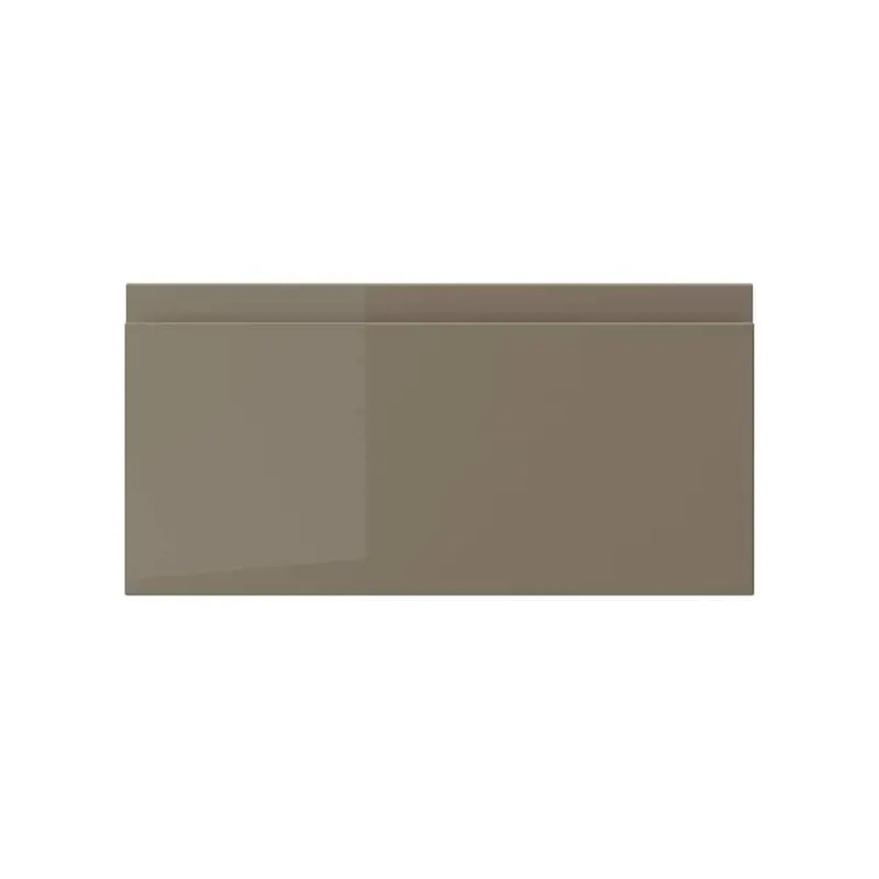 VOXTORP drawer front, high-gloss dark grey-brown, 40x20 cm
