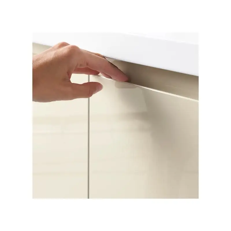 VOXTORP door, high-gloss light beige, 40x40 cm