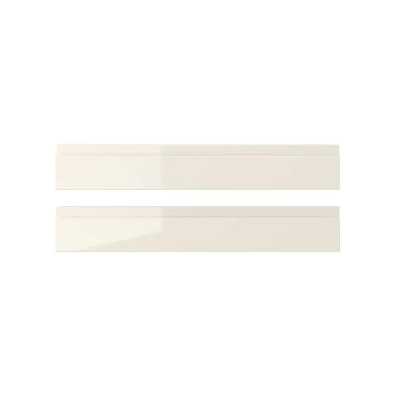VOXTORP drawer front, high-gloss light beige, 60x10 cm