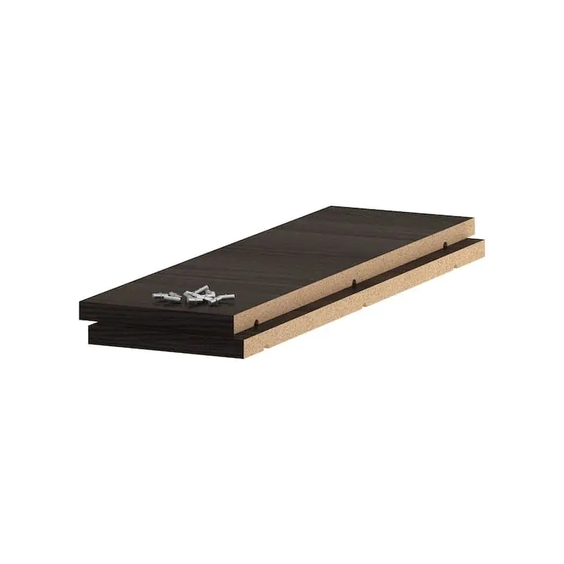 UTRUSTA shelf, wood effect black, 20x60 cm