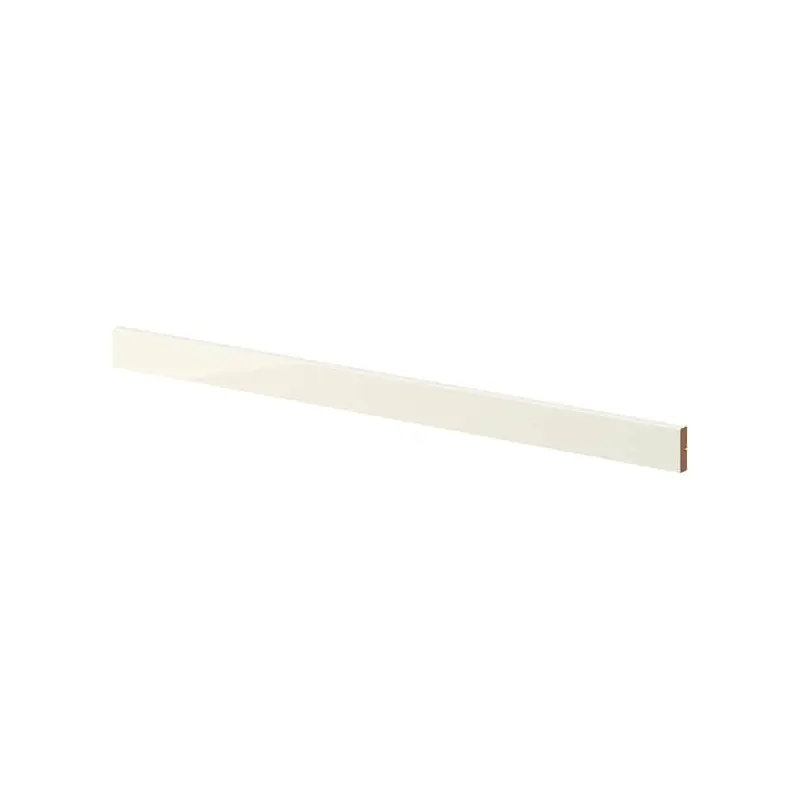VOXTORP rounded deco strip/moulding, high-gloss light beige, 221 cm