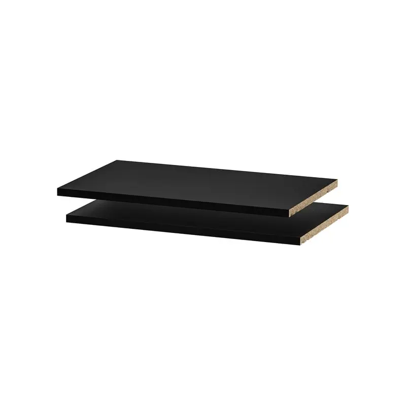 UTRUSTA shelf, black-grey, 60x37 cm