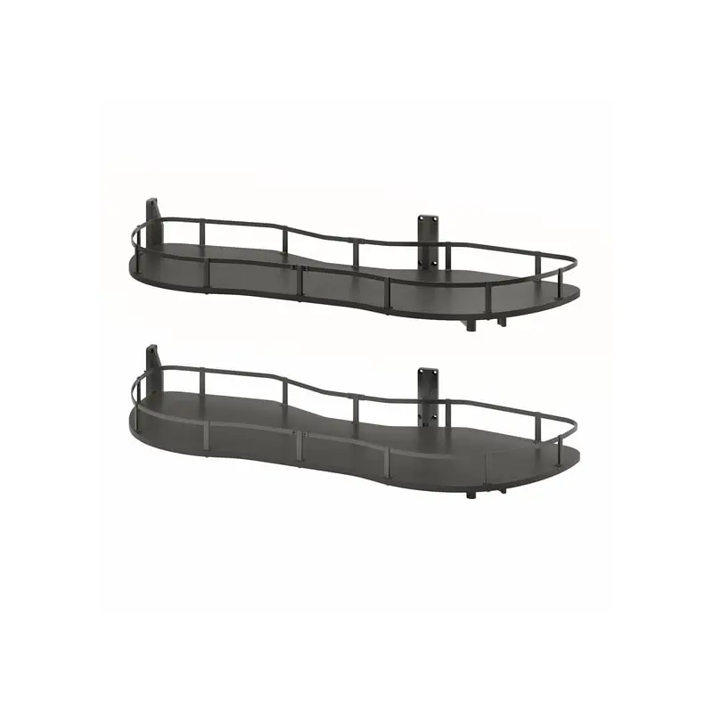 UTRUSTA crnr base cabinet pull-out fitting, grey, 128 cm