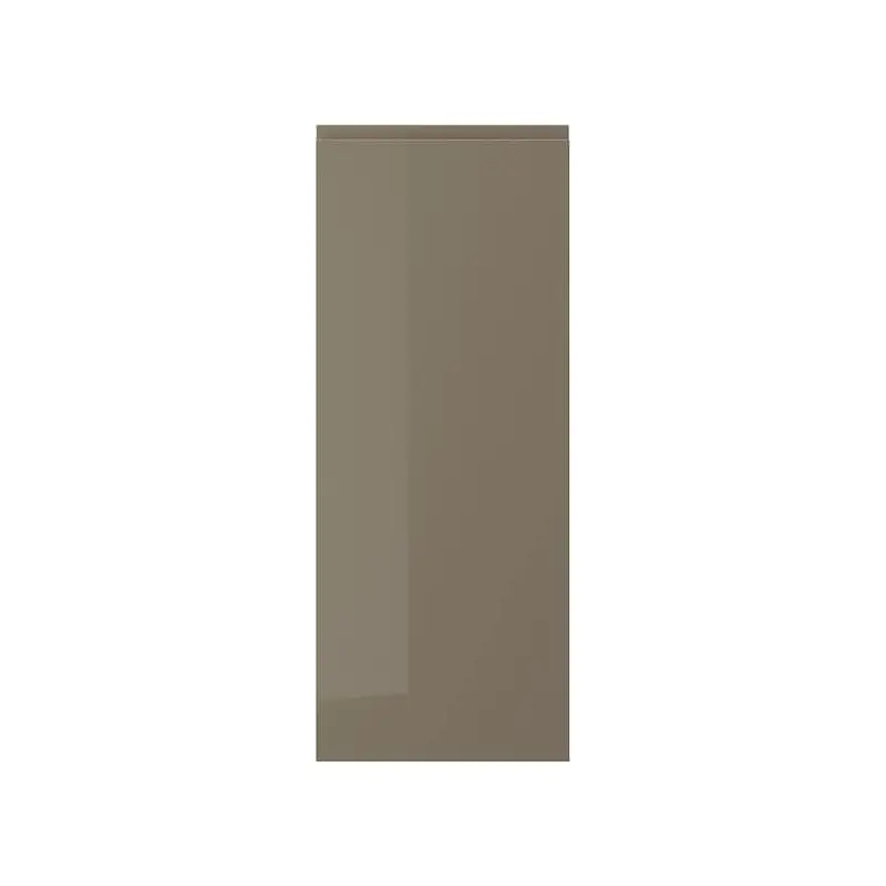 VOXTORP door, high-gloss dark grey-brown, 40x100 cm