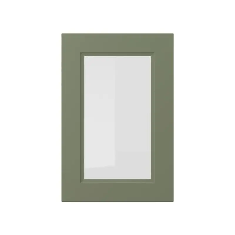 AXSTAD glass door, grey-green, 40x60 cm