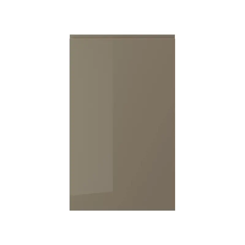 VOXTORP door, high-gloss dark grey-brown, 60x100 cm