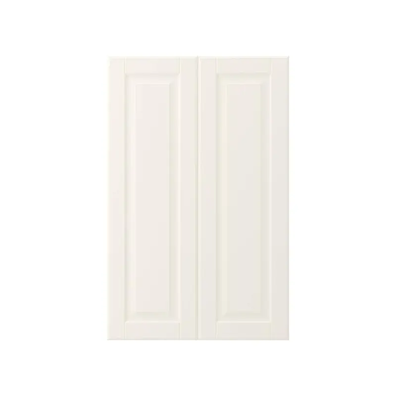 BODBYN 2-p door f corner base cabinet set, off-white, 25x80 cm