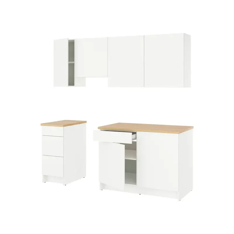 KNOXHULT kitchen, white, 220x61x220 cm
