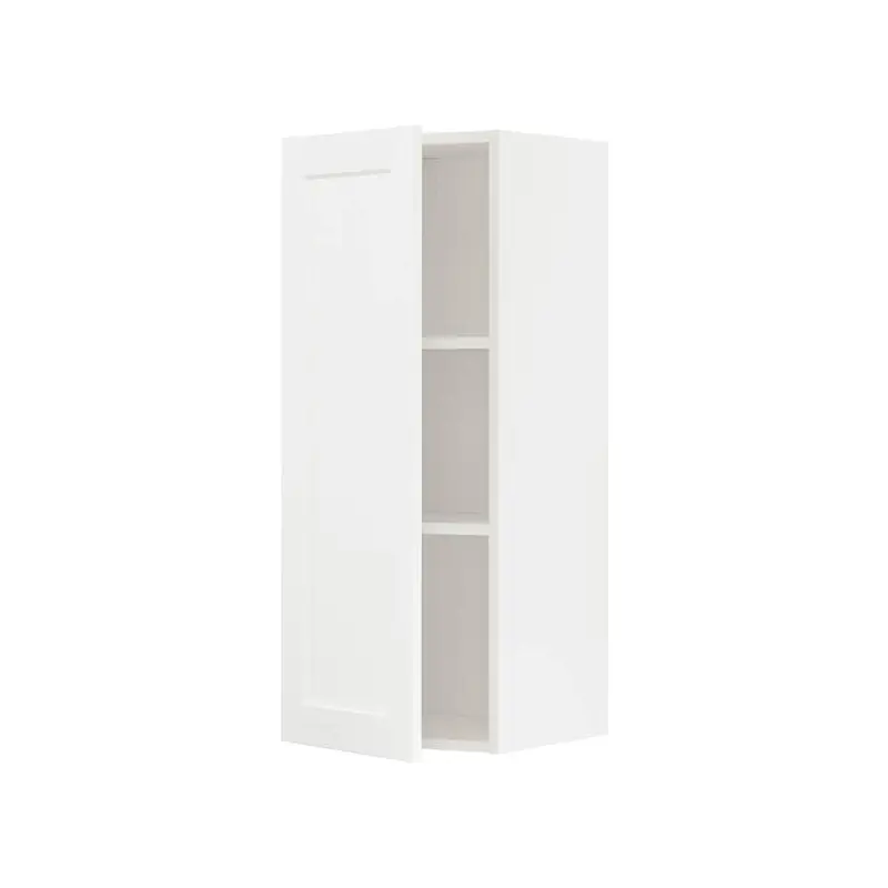 METOD wall cabinet with shelves, white Enkping/white wood effect, 40x100 cm