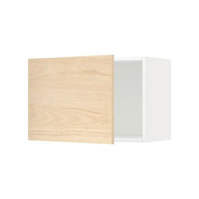 METOD wall cabinet, white/Askersund light ash effect, 60.0x40.0x38.6 cm