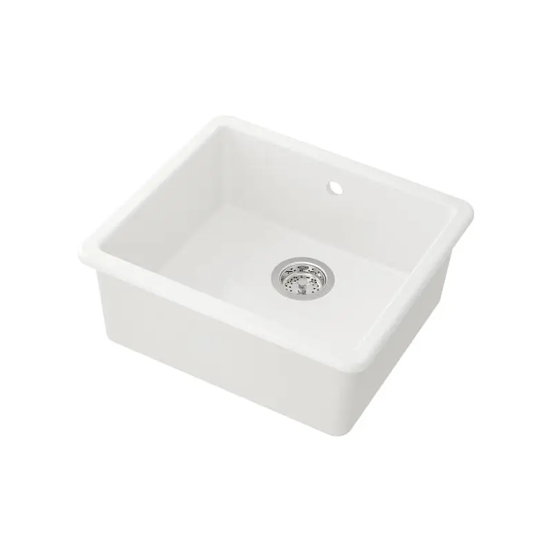 HAVSEN inset sink, 1 bowl, white, 53x47 cm