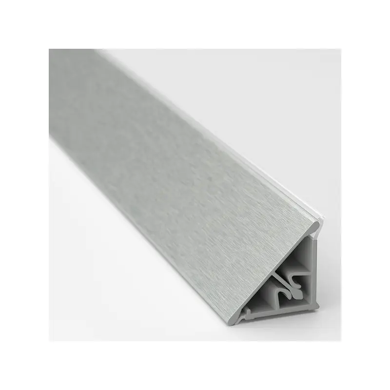 BASKETORP wall finishing strip, stainless steel colour/aluminium