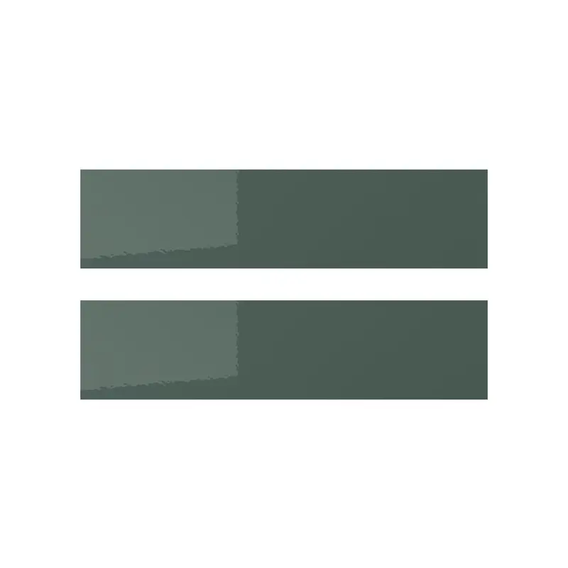 KALLARP drawer front, high-gloss dark grey-green, 40x10 cm