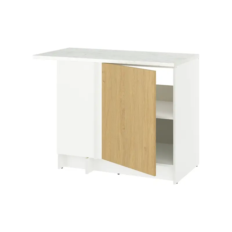 KNOXHULT corner base cabinet, oak effect, 100x91 cm