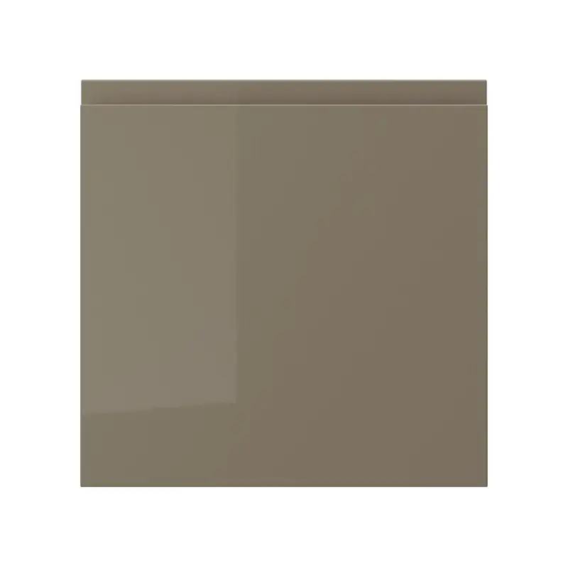 VOXTORP drawer front, high-gloss dark grey-brown, 40x40 cm
