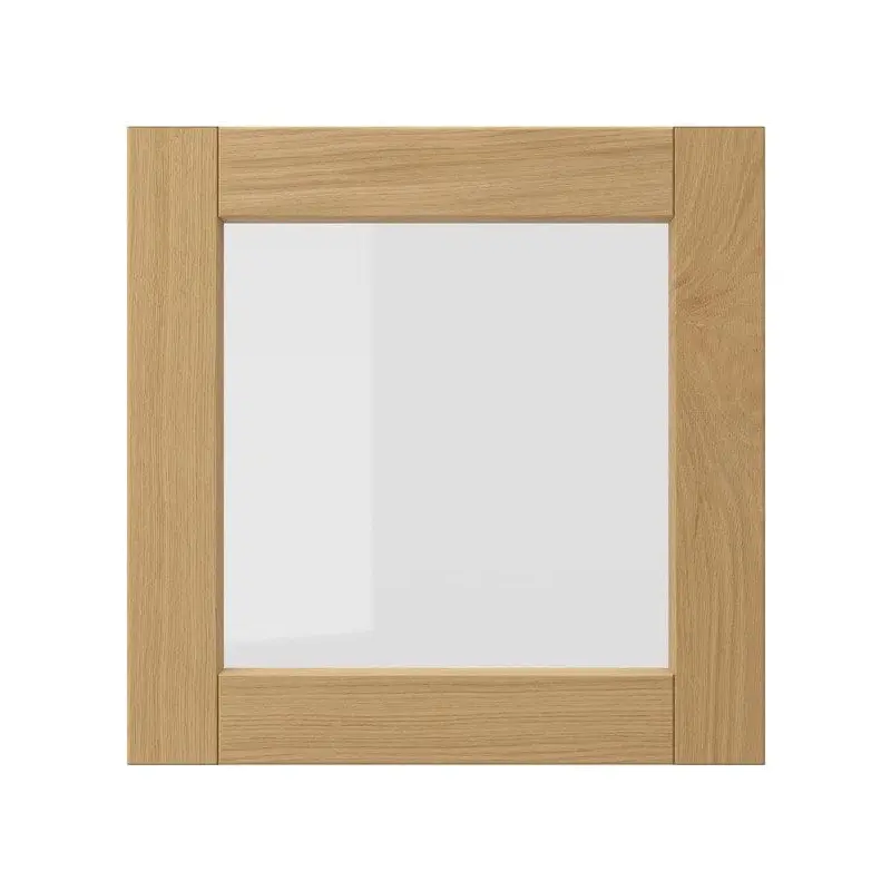 FORSBACKA glass door, oak, 40x40 cm