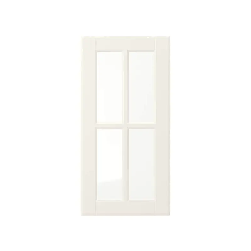 BODBYN glass door, off-white, 30x60 cm