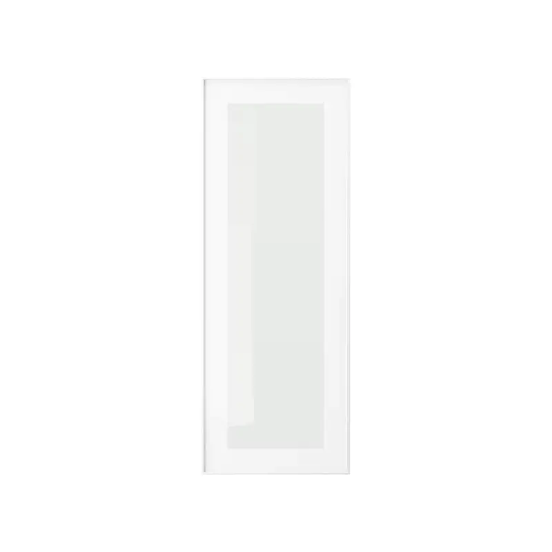 HEJSTA glass door, white/clear glass, 30x80 cm