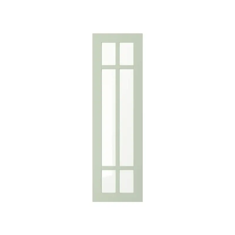 STENSUND glass door, light green, 30x100 cm