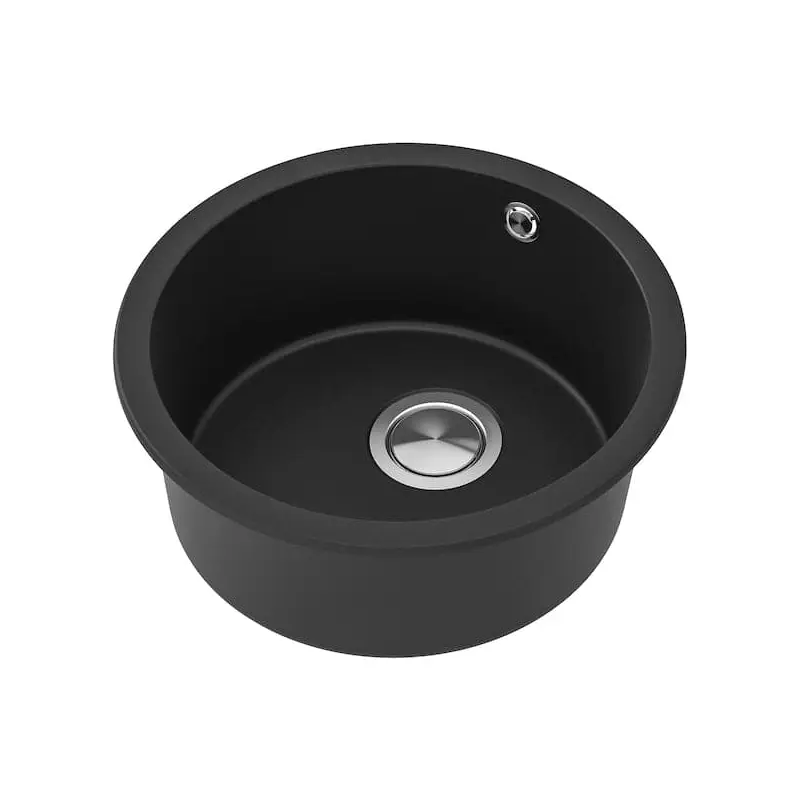 KILSVIKEN inset sink, 1 bowl, black/quartz composite, 47 cm