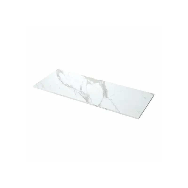EKBACKEN worktop, white marble effect/laminate, 186x2.8 cm