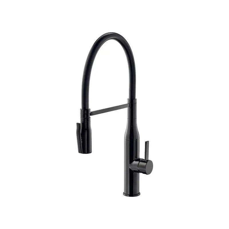 TOLLSJN kitchen mixer tap/handspray, black polished metal