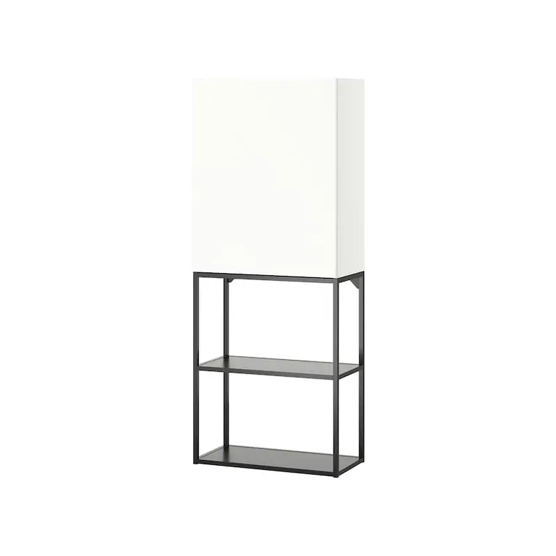 ENHET storage combination, anthracite/white, 60x32x150 cm