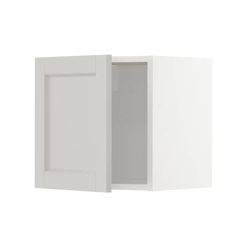 METOD wall cabinet, white/Lerhyttan light grey, 40x40 cm