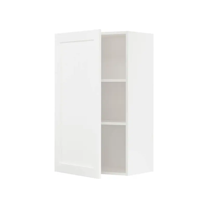 METOD wall cabinet with shelves, white Enkping/white wood effect, 60x100 cm