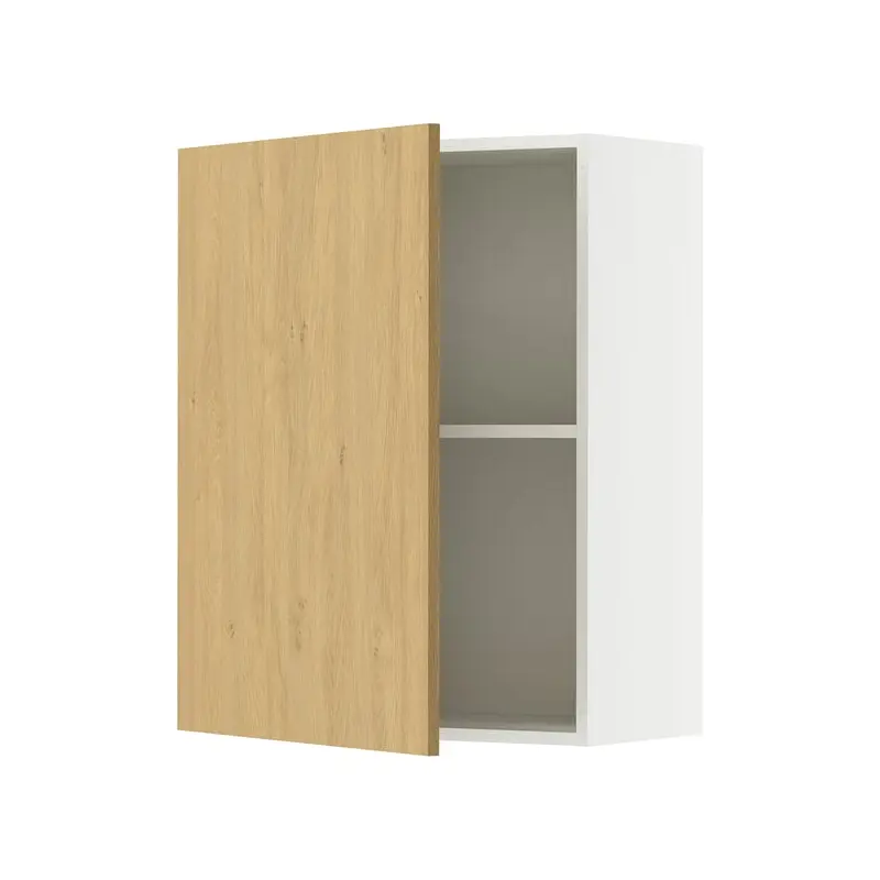 KNOXHULT wall cabinet with door, oak effect, 60x75 cm