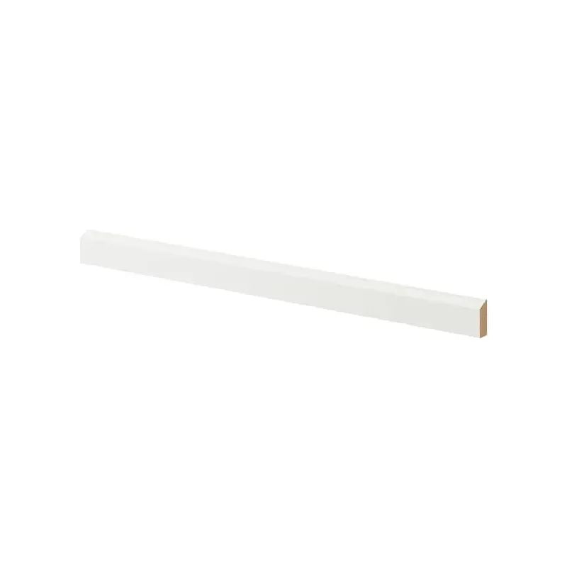 STENSUND contoured deco strip/moulding, white, 221x3 cm