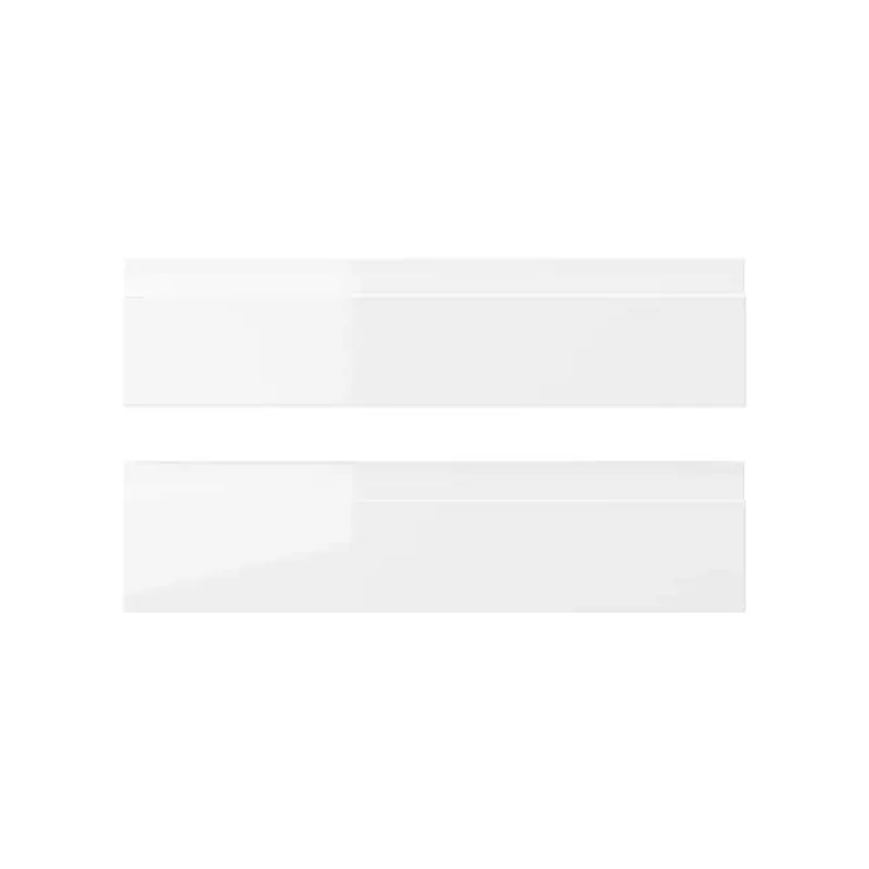 VOXTORP drawer front, high-gloss white, 39.6x9.7 cm
