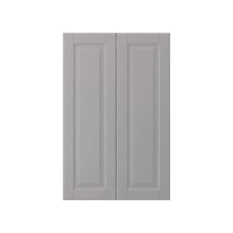 BODBYN 2-p door f corner base cabinet set, grey, 25x80 cm