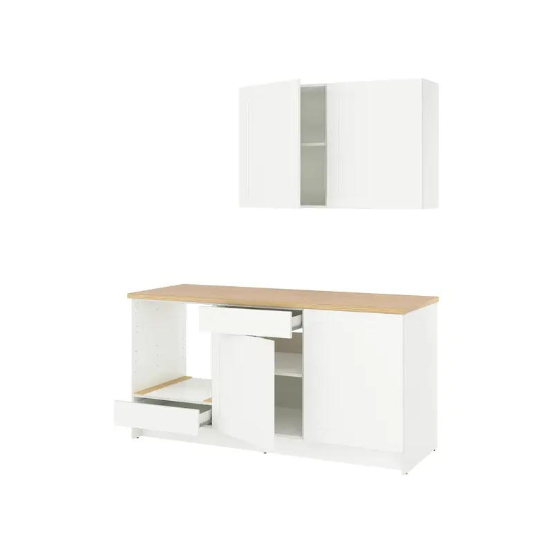 KNOXHULT kitchen, white frame, 180x61x220 cm