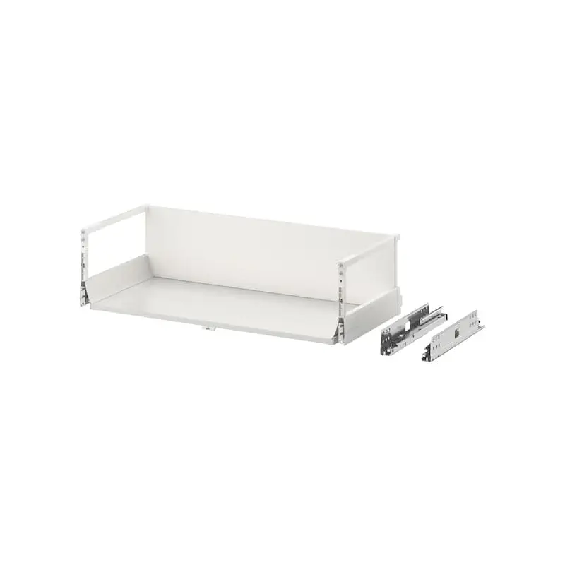 EXCEPTIONELL drawer, high with push to open, white, 80x37 cm