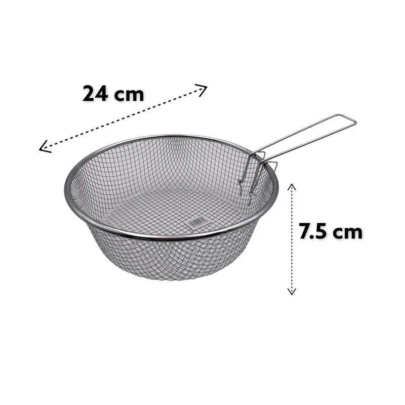 Frying Basket with long handle 24 cm