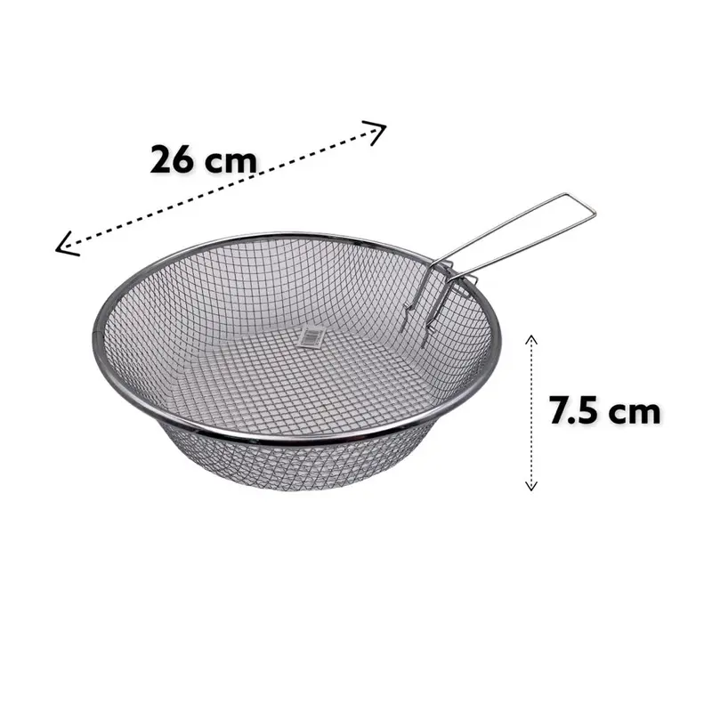 Frying Basket With Long Handle 26 cm