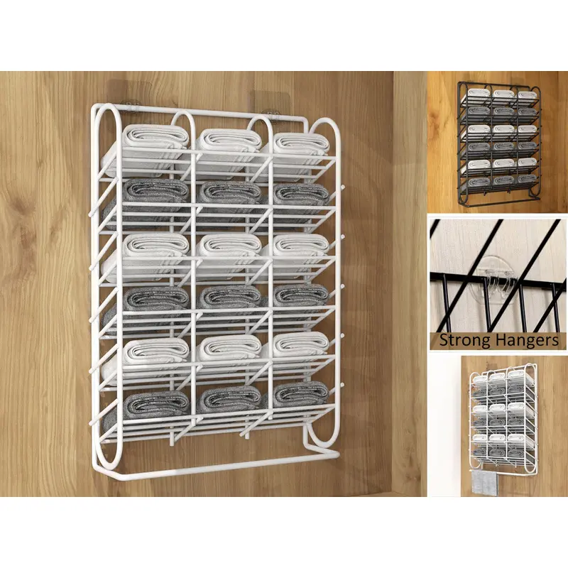 Free Hanging Wall Mounted Metal Organizer 18 compartment