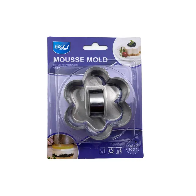 Flower Cake Ring with pusher