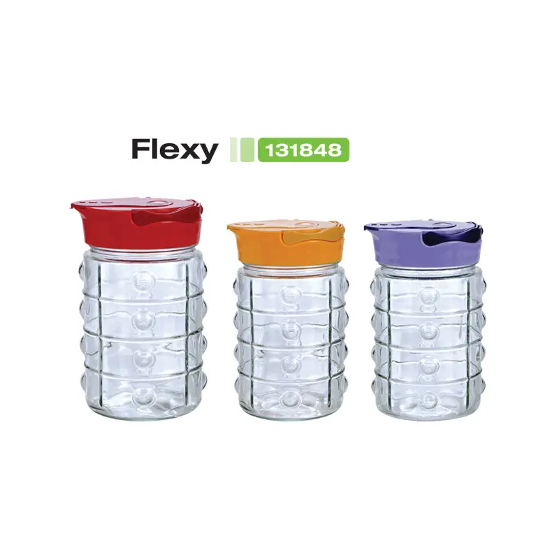 Flexi Glass Jar with Functional Lid, 1.2lt