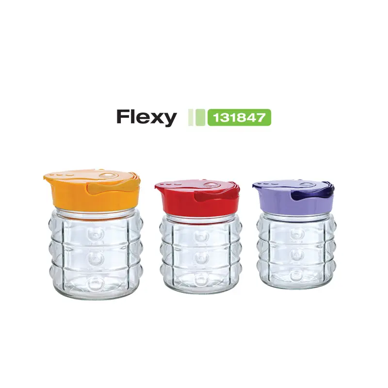 Flexi Glass Jar with Functional Lid, 1lt