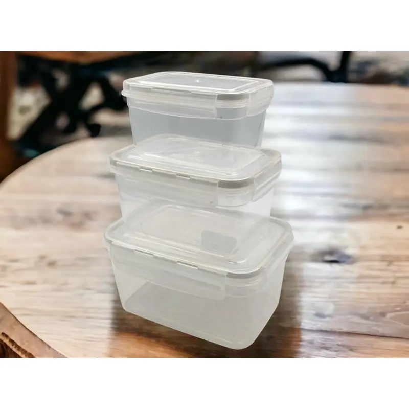 Elite Large Leakproof Rect Food Storage Set of 3